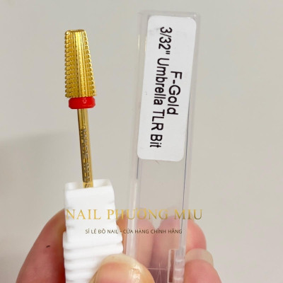 Đầu Mài Đa Năng 5 trong 1 Thép Vonfram F-Gold Mạ Vàng, Dùng Cho Phá Gel Phá Bột Mài Móng Đầu Mài 5in1 Chuyên Làm Nail
