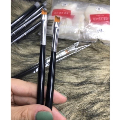 Cọ Phen Đầu Móng Nail 100% Lông Cao Cấp, Cọ Fen Cán Gỗ Siêu Nhẹ, Vẽ French Nghệ Thuật Cho Thợ Làm Nail, Tạo Nét Móng