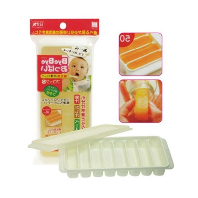 Combo khay trữ đồ ăn dặm cho bé Kokubo 8 ngăn + miếng bọt biển nhà bếp - made in Japan