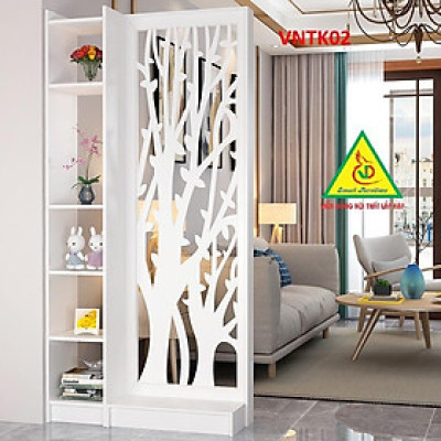 Vách ngăn phòng khách nhà bếp - Vách ngăn liền kệ VNTK02A - Nội thất lắp ráp Viendong Adv