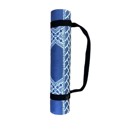 Thảm tập yoga chính hãng Yvonne, Blue Navy (TẶNG KÈM 3 PHẦN QUÀ) dày 6mm bề mặt nhám, siêu bám, chống trơn trượt, thấm hút mồ hôi, càng nhiều mồ hôi càng bám, dễ vệ sinh, bề đẹp, sang trọng