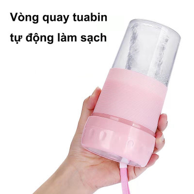 Máy Xay Sinh Tố Cầm Tay Mini Đa Năng 330ML Có Quai Xách  Chính Hãng MINIIN  - Xay Cực Nhanh 9s, An Toàn 