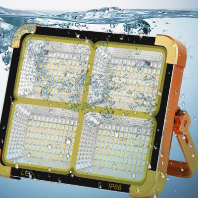 Đèn tích điện năng lượng mặt trời 300W siêu sáng sạc bằng năng lượng mặt trời hoặc điện có cổng USB sạc điện thoại chống nước  đèn led đèn năng lượng mặt trời xách tay