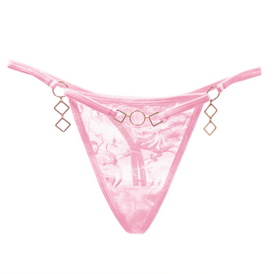 Quần lót lọt khe ren co giãn sexy phối dây kim loại quyến rũ cá tính