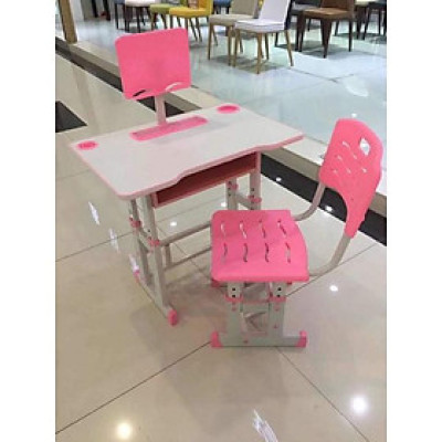 bàn học sinh 2 màu xanh và hồng