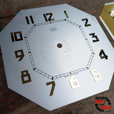 Mặt số nhôm đồng hồ Odo, mặt bát giác ĐỨNG Kankoo Clock kích thước 21.1cm