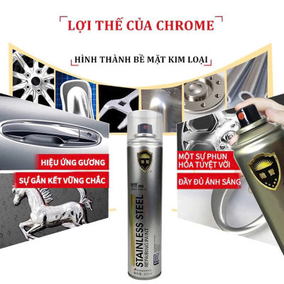 Sơn Mạ Màu Crom Bóng Inox – Bám Dính Tốt, Chống Bong Tróc, Chịu Nhiệt Cực Cao