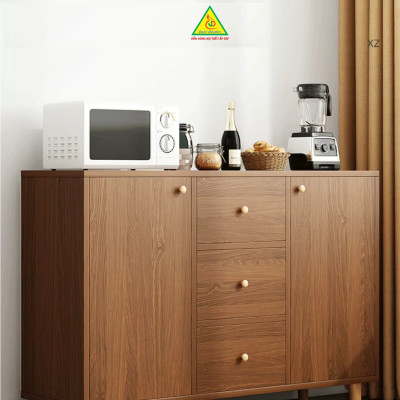 Tủ bếp hiện đại , Tủ đa năng, Tủ để lò vi sóng bằng gỗ MDF 4TB01 - Nội thất lắp ráp Viendongadv