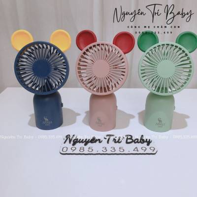 Quạt mini cầm tay tích điện pin sạc Moaz bebe (màu ngẫu nhiên) - Hàng chính hãng