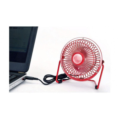 Quạt Lồng Sắt Mini 4 Cánh Để Bàn, Nguồn USB - Hàng chính hãng