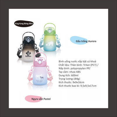 Bình nước cho bé 2 tuổi KU.KU Duckbill nhựa Tritan cao cấp 600ml ku5621