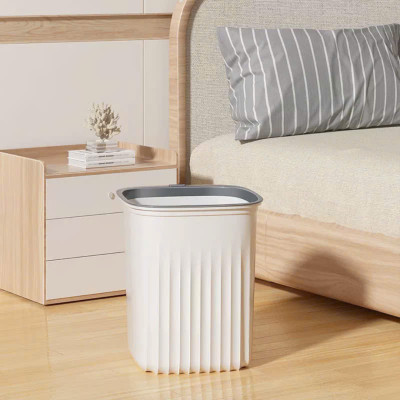 Thùng rác, thùng rác nhựa, chất liệu nhựa PP cao cấp - Chịu lực tốt - Có vòng áp suất cố định túi rác - Thay túi rác dễ dàng - Màu trắng - Nhỏ - Vừa - Lớn