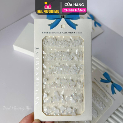 Set Trang Trí Móng Trai Nửa Nhiều Size, An Toàn Không Hóa Chất, Nhiều Kiểu Làm Nail Sáng Tạo Tự Nhiên, Túi Đựng Tiện Lợi