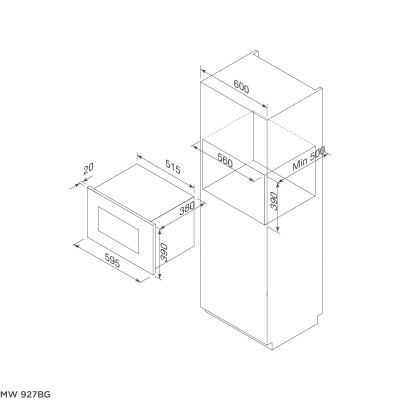 Lò vi sóng Malloca MW-927I - Hàng Chính Hãng