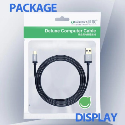 Ugreen UG30533US187TK 1M màu Đen Cáp dữ liệu USB Type-C sang USB 3.0 truyền dữ liệu từ máy tính ra điện thoại - HÀNG CHÍNH HÃNG