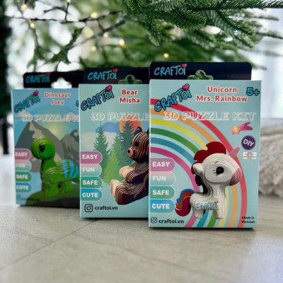 Bộ mô hình đồ chơi lắp ráp xếp hình DIY 3D Đồ Chơi Xây Dựng Mô Hình Giáo Dục Trẻ Em CRAFTOI 3D Puzzel Kit Dinosaur Joey