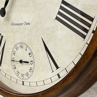 Đồng hồ treo tường Nhật Bản Rhythm CMH721CR06, Kt 50.0 x 9.0cm, 3.35kg Vỏ gỗ, dùng PIN