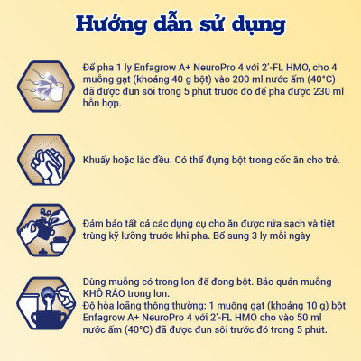 Sữa bột Enfagrow A+ NeuroPro 4 với 2’-FL HMO cho trẻ từ 2 – 6 tuổi – 830g