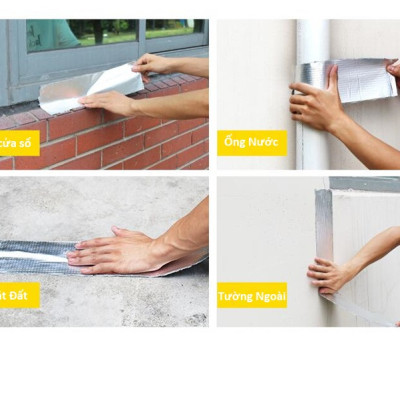Miếng dán siêu dính Tape 5cm x 5m Vá Các Vết Nứt Tường, Bể Đựng Nước, Mái Nhà, Sàn Nhà, Trần Nhà...