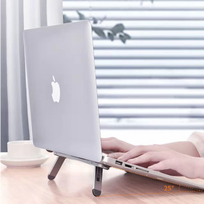 Giá đỡ laptop tản nhiệt dành cho máy tính macbook hợp kim nhôm dạng dán siêu gọn - Hàng chính hãng