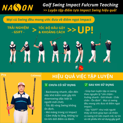 GOLF SWING IMPACT FULCRUM TEACHING (Gậy tập luyện điểm tựa impact) - Phiên bản tiêu chuẩn