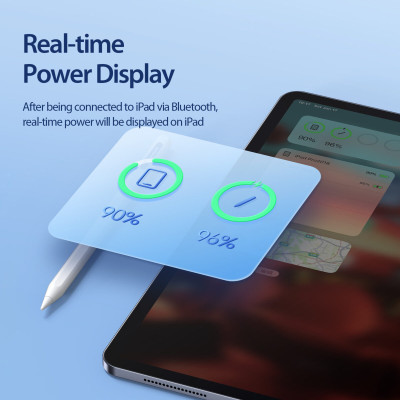 Bút cảm ứng Dux Dicis SP-03 Stylus Pen dành cho iPad Pro/ Ipad Air 4/5/ Ipad Mini 6 Tích Hợp Sạc Không Dây, Hiển Thị Nguồn - Hàng chính hãng