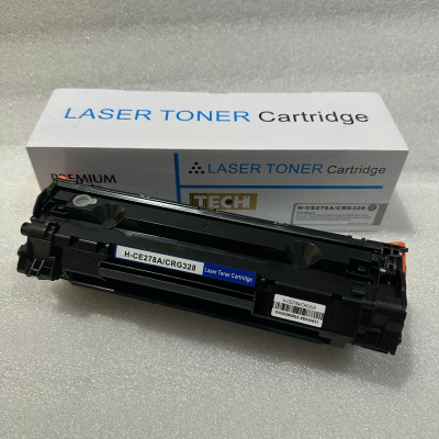 Hộp mực CE278A CRG328 TECH có lỗ đổ mực, Dùng cho máy in Canon LBP 6200D, 6230DN, 6230DW, HP P1560 1606  1.6K - Hàng nhập khẩu