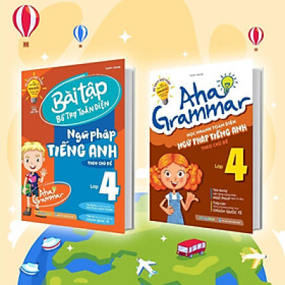 Sách - Aha Grammar - Ngữ Pháp Và Bài Tập Bổ Trợ Toàn Diện Ngữ Pháp Tiếng Anh Lớp 4 - Combo 2 Cuốn - Megabook