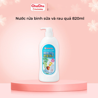 Nước rửa bình sữa, núm ty và rau củ qủa Chuchu Baby