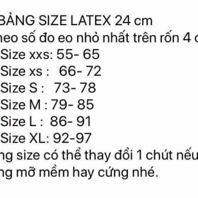 Đai nịt bụng (gen siết giảm eo) Latex 25 xương Hàng Italy