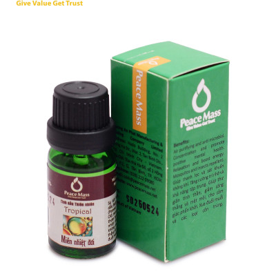 TD10ml-KX6 Combo Tinh Dầu Miền Nhiệt Đới Peace Mass 10ml - Bộ Kẹp Xe Ô tô - Tropical Summer
