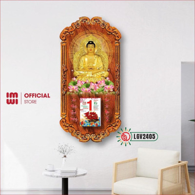 Lịch gỗ Phật A DI Đà treo tường IMIWI GIMIVINA LGV2405 - Mẫu mới