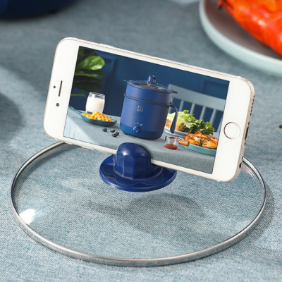 Nồi lẩu điện mini 2 tầng chống dính tặng khay hấp (chiên, xào, rán, lẩu, nấu cơm) - Ca nấu mì mini đa năng - Hàng chính hãng D Danido (Logo hình ngẫu nhiên trên thân nồi)