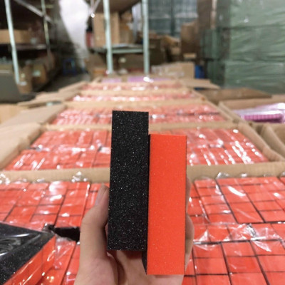 Phao Dũa Móng Tay Mịn Vuông 92mm Độ Mịn 100/180, Phao To Đỏ Hồng Dày Dũa Nhám Móng Chân 2 Mặt Ráp Mịn Làm Nail Phương Miu Nữ