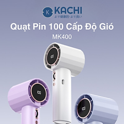 Quạt cầm tay mini Kachi MK400 pin khoẻ 100 cấp độ gió - Hàng chính hãng Hàng nhập khẩu