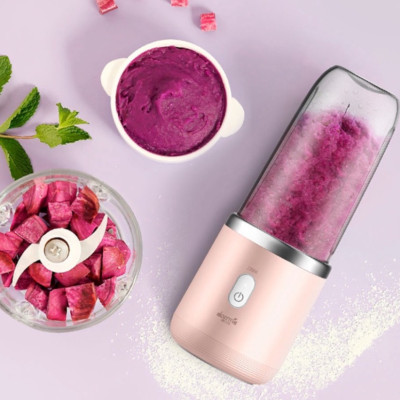 Máy Xay Sinh Tố Juicing Cup 300ML Cầm Tay 6 Lưỡi 2 Cối Sử Dụng Pin Sạc Cổng USB Siêu Tiện Lợi - Hàng nhập khẩu