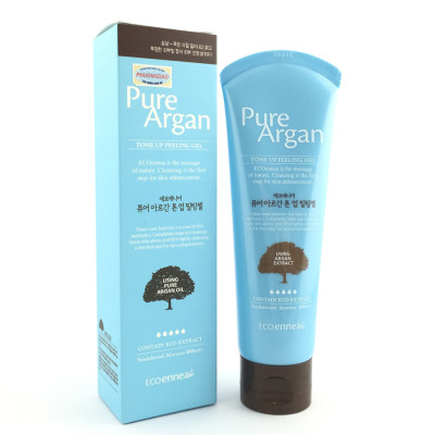 Tẩy da chết thảo dược Pure Argan Tone Up Peeling Gel Hàn Quốc 120ml + Móc khóa