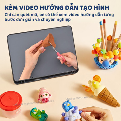 Đất nặn tự khô 24- 36 màu Mideer đất sét tạo hình mô hình AIRY FUN CLAY