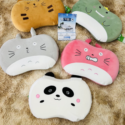 Bộ 3 món gối tựa lưng + gối bụng mèo + mền ngủ văn phòng cao cấp A - giao ngẫu nhiên