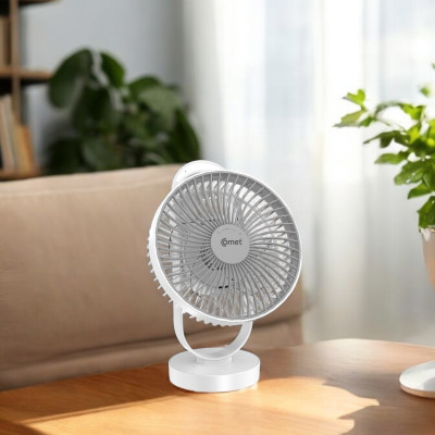 Quạt Sạc Tích Điện COMET CRF1606 treo tường, để bàn siêu tiện lợi Hàng Chính Hãng 