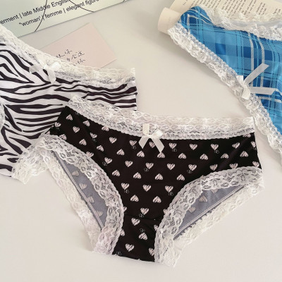 Combo 5 Quần Lót Nữ Thun Nhiều Họa Tiết Viền Ren 029 – Mềm Mại, Co Giãn, Nữ Tính