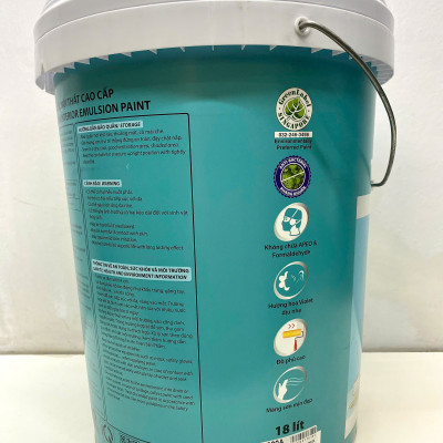 Sơn nước Toa thoải mái lau chùi siêu bóng màu xám 8268 _18L