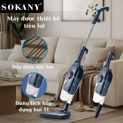 Máy hút bụi đa năng 2IN1 SOKANY SK13043 CÓ DÂY, công suất 2000W lực hút siêu mạnh, siêu sạch, đánh bay mọi bụi bẩn - HÀNG CHÍNH HÃNG