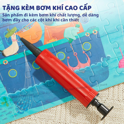 Thảm xếp hình trải sàn Mideer Puzzle Blanket Set, thảm lót nỉ dày dặn