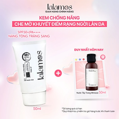 Kem Chống Nắng Lalamos Nhụy Kim Ngân Hoa White Tone-Up SPF 50+ PA++++ 50ml