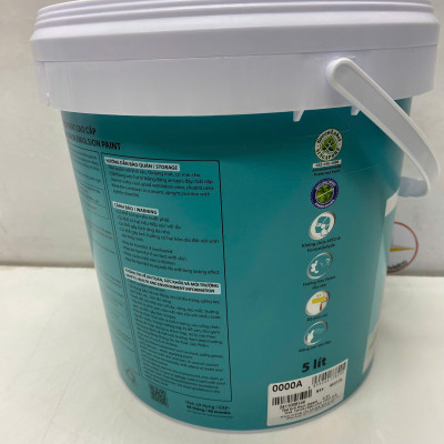 Sơn nước Toa thoải mái lau chùi siêu bóng màu trắng _5L