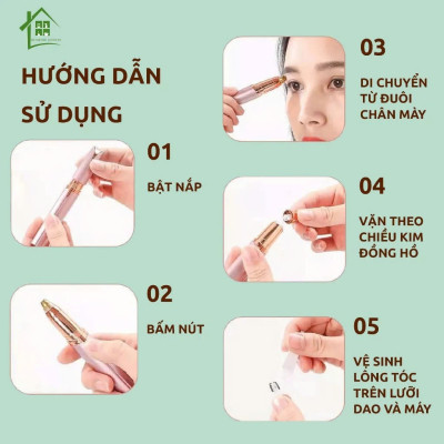 Bút Tỉa Lông Mày và Lông Mũi Sạc Điện Cao Cấp - Loại Tốt, An Toàn và Không Gây Đau