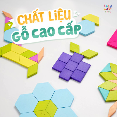 Đồ chơi xếp hình nam châm Lala Wooderland bằng gỗ cao cấp phát triển tư duy sáng tạo logic cho bé - Lalala baby