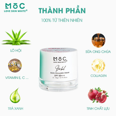 KEM DƯỠNG TRẮNG, TÁI TẠO, TRẺ HÓA, LÃO HÓA - COLLAGEN 20G - MỘC
