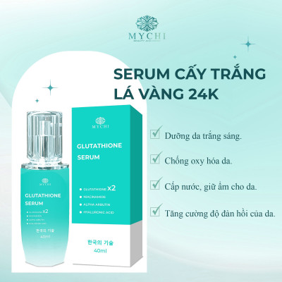 Kem face Mychi và serum cấy trắng lá vàng 24k Mychi